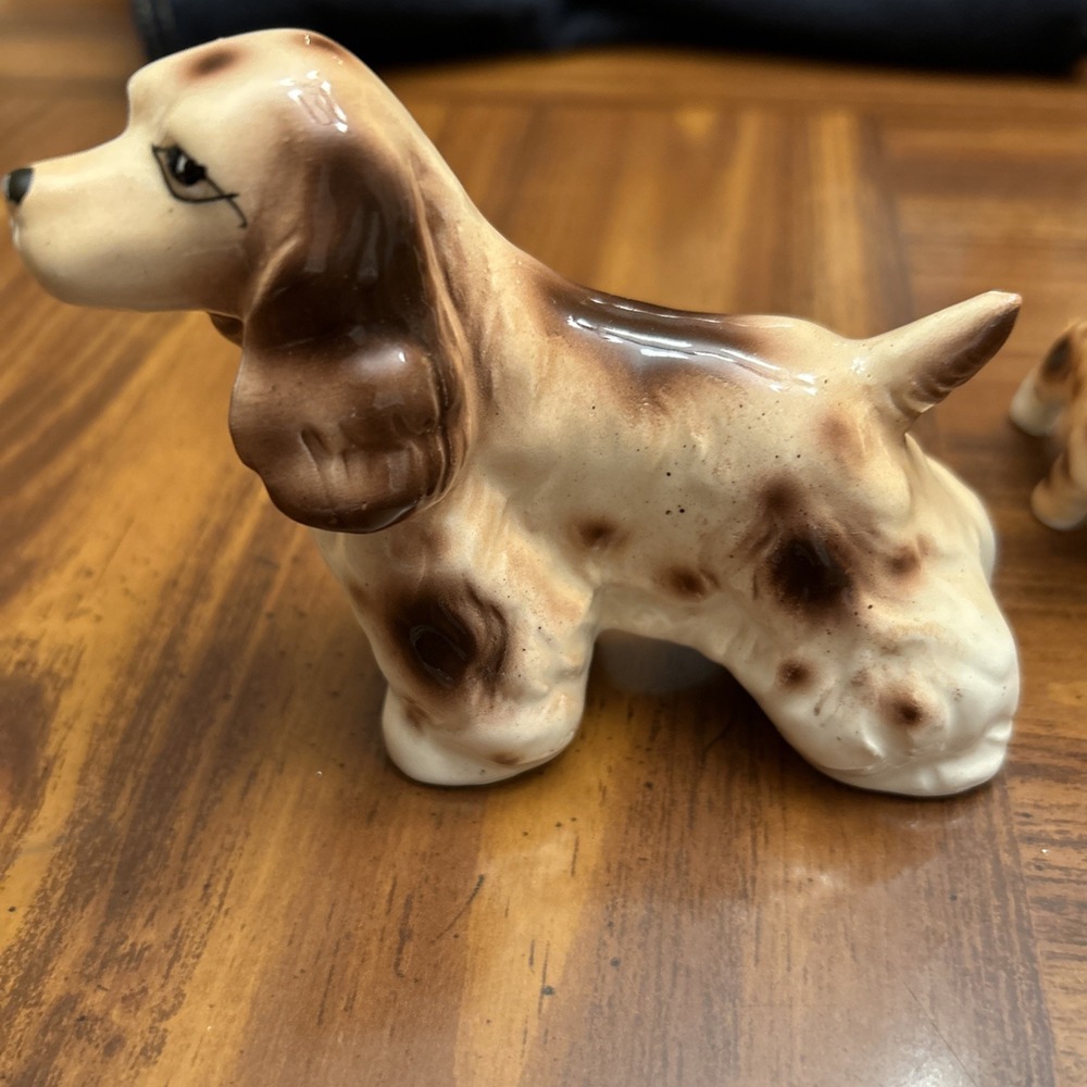 Vintage Relco Cocker Spaniel Brown With Baby Pup - Picture 3 of 7